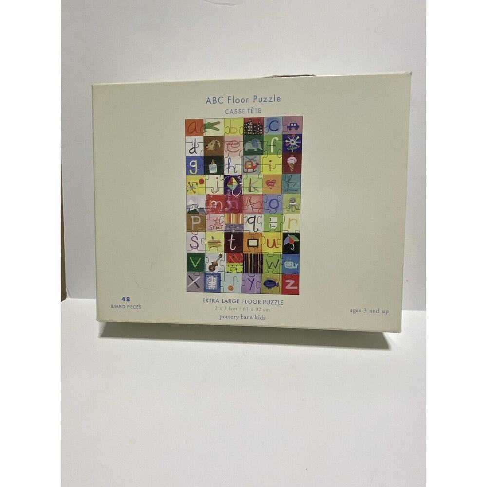 Pottery Barn Kids ABC Floor Puzzle Extra Large Jumbo 48 Pieces made in USA